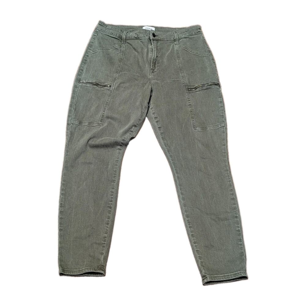Pistola Hannah Skinny Cargo Utility Pants in Olive Green Size 32